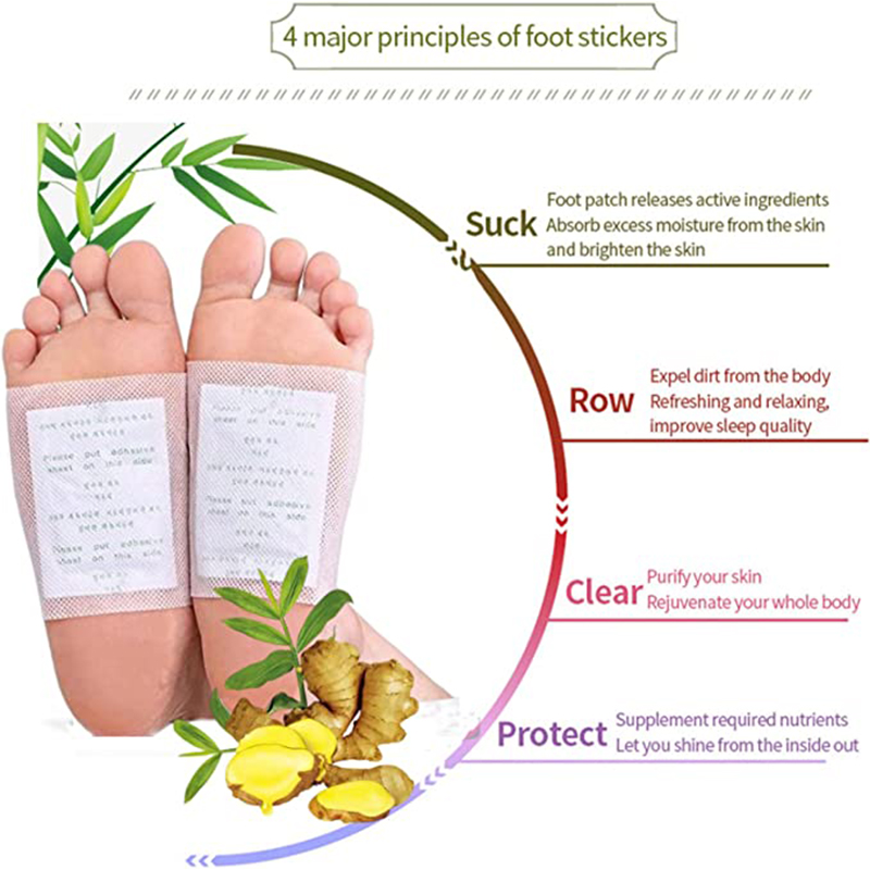 Detox Foot Patch - 10 adet Detoks Ayak Yaması Anti-şişme