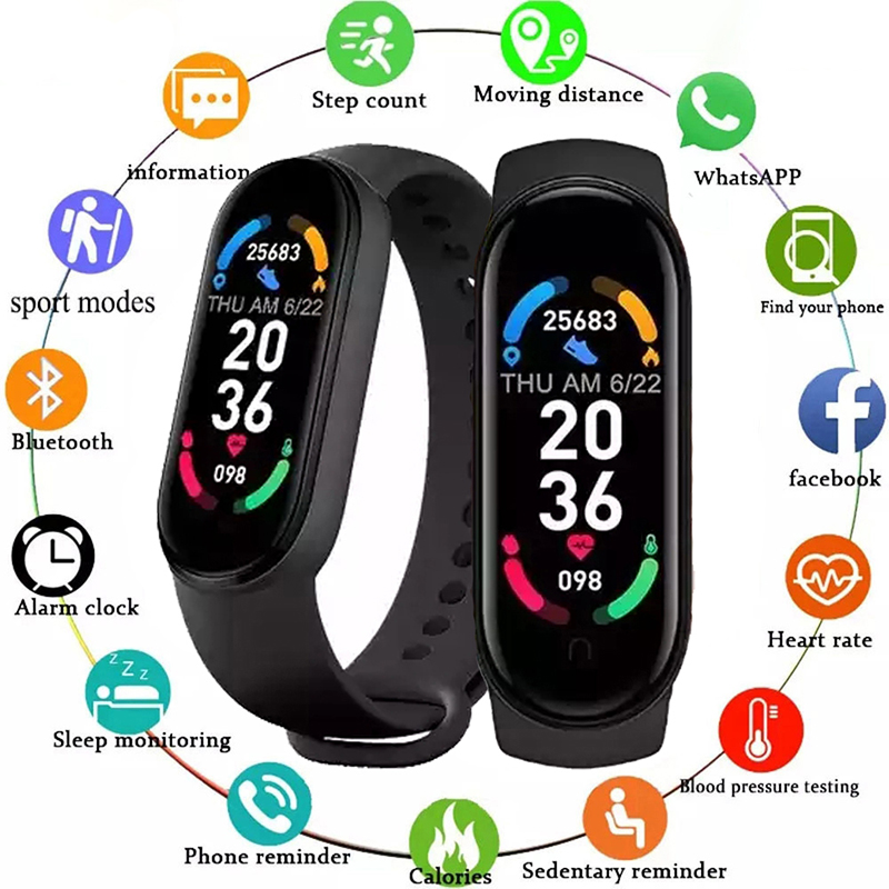 Health Wellness Bracelet - M6 akıllı saat erkek kadın spor