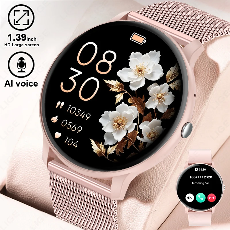 Health Wellness Bracelet - LIGE Bluetooth Çağrı Özellikli Akıllı Saat