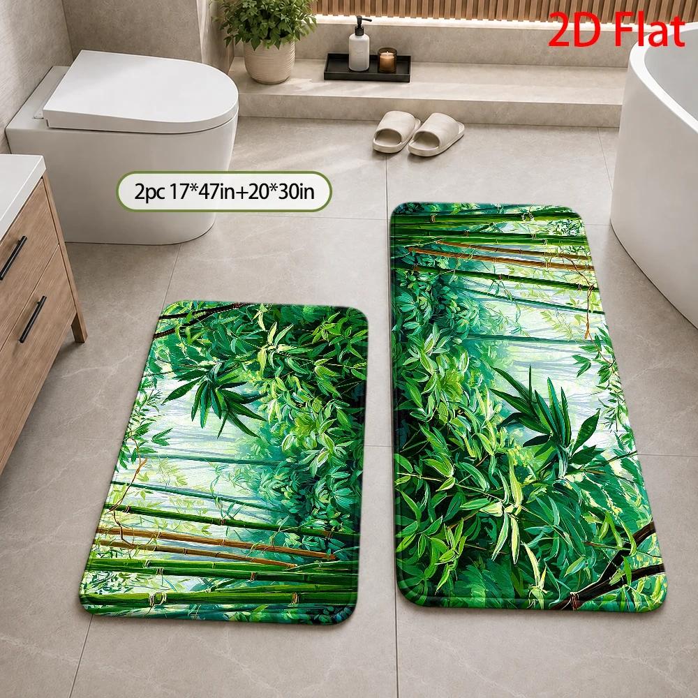 Tropikal Bambu Orman Desenli B - Bamboo Bath Mat incelemesi ve fiyatı