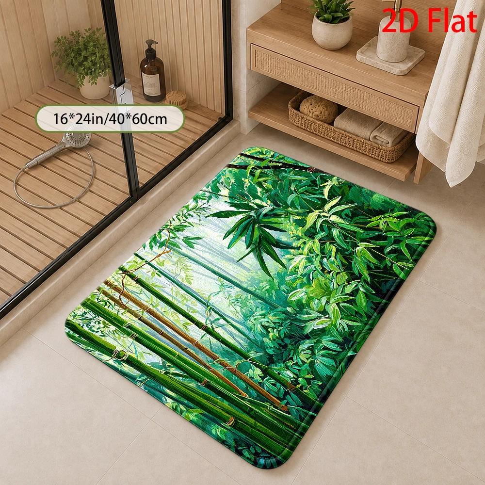 Tropikal Bambu Orman Desenli B - Bamboo Bath Mat incelemesi ve fiyatı