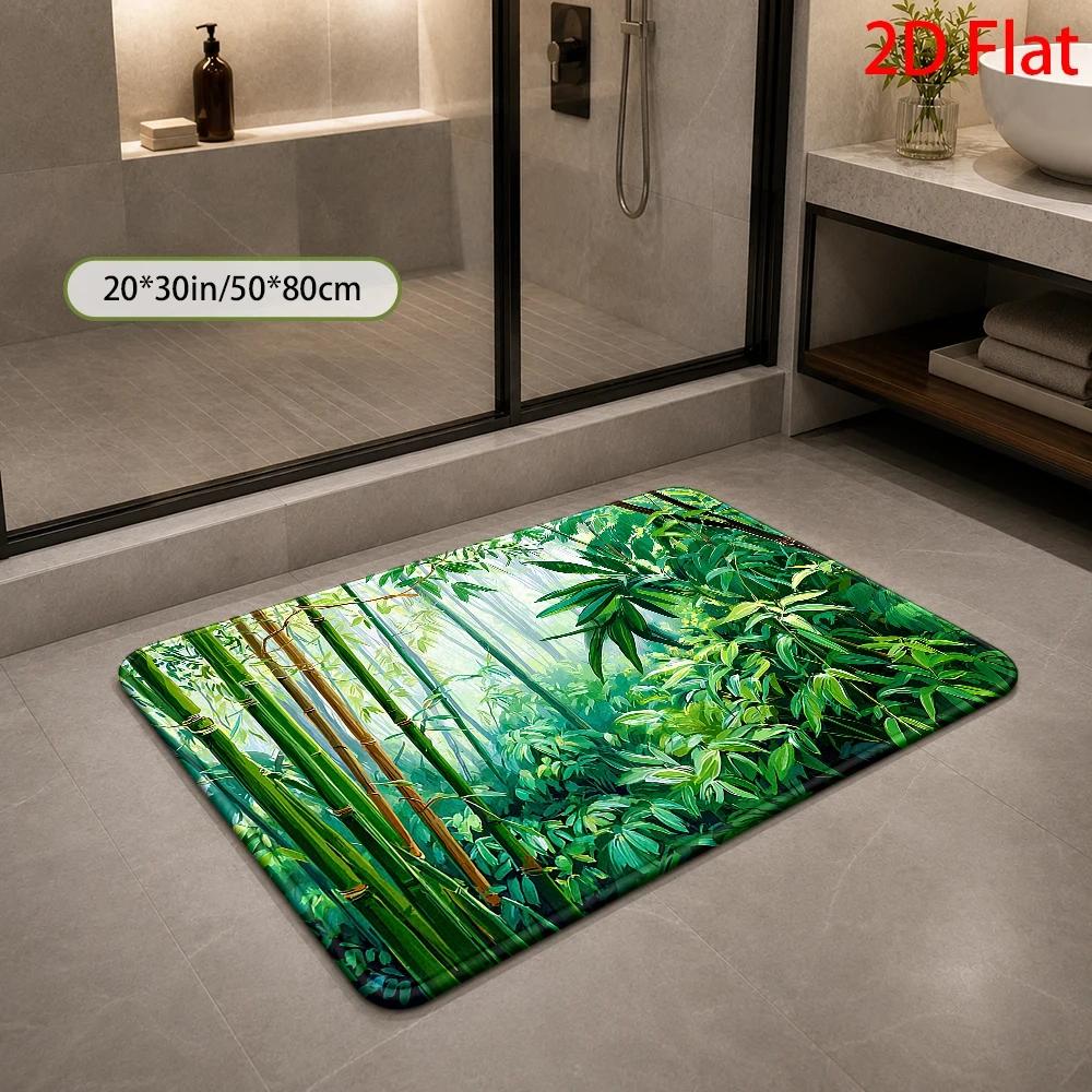 Tropikal Bambu Orman Desenli B - Bamboo Bath Mat incelemesi ve fiyatı