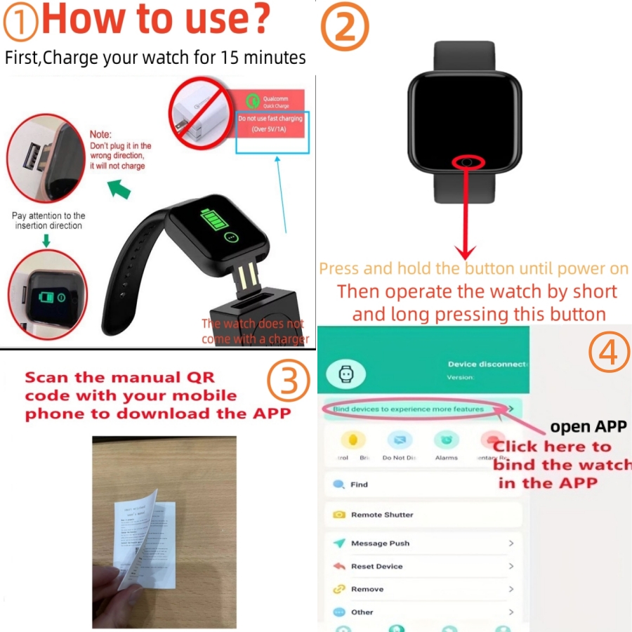 Erkekler Akıllı Saatler Renkli - Health Wellness Bracelet incelemesi ve fiyatı