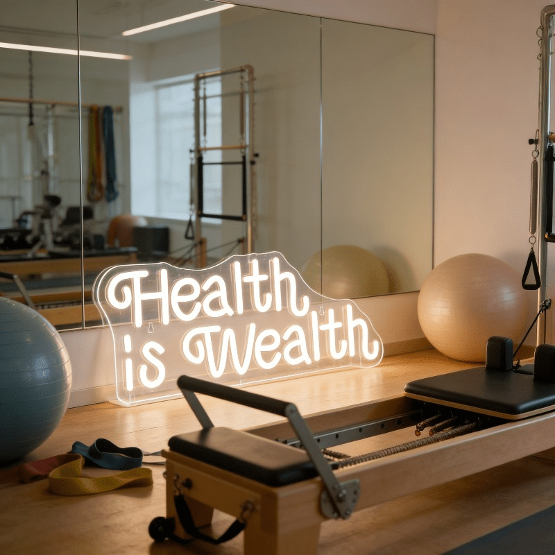 Sağlık, Zenginlik Neon Tabela  - Health Wellness Lifestyle incelemesi ve fiyatı